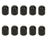 8 x Schrader Black Plastic Car/Bicycle Tyre Valve Caps