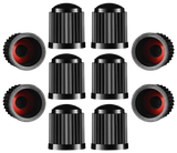 Monster Detail Schrader Tyre Valve Caps (with Red Seal)