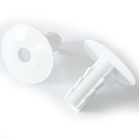 2 x Wall Hole Cable Tidy Plugs/Grommets 10mm WHITE