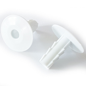 2 x Wall Hole Cable Tidy Plugs/Grommets 10mm White