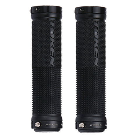 Token Alloy Double Lock MTB Gel Grips Pair (Black)