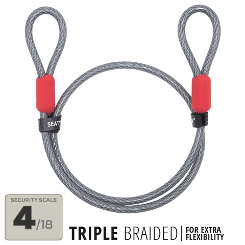 Seatylock Cable Loop Triple Braided Flexible Security Bike Lock