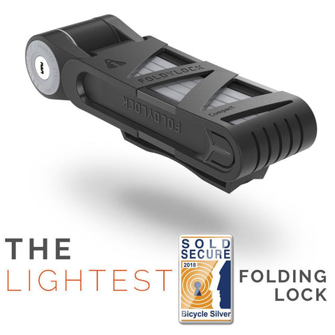 Foldylock compact heavy duty steel bicycle security lock outlet
