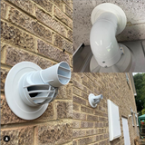 FlueSnug Boiler Flue Seal & Wall Hole Tidy Collar WHITE 100mm