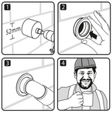 PipeSnug Waste Pipe Seal & Wall Hole Tidy Collar WHITE 32mm