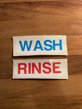 Car Detailing Wash Bucket Stickers Set (Wash/Rinse/Wheels)